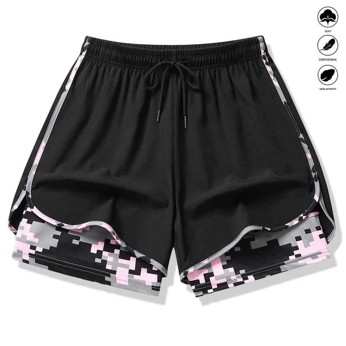 3-pack Women’s Casual Athletic Shorts With Built-in Liner
