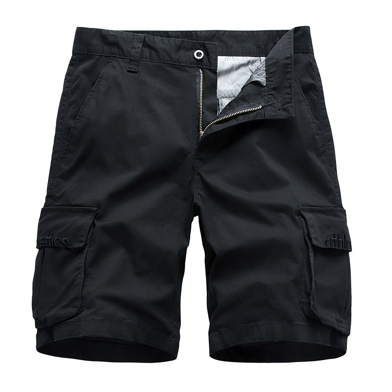 Loose Embroidered Pocket Men's Shorts