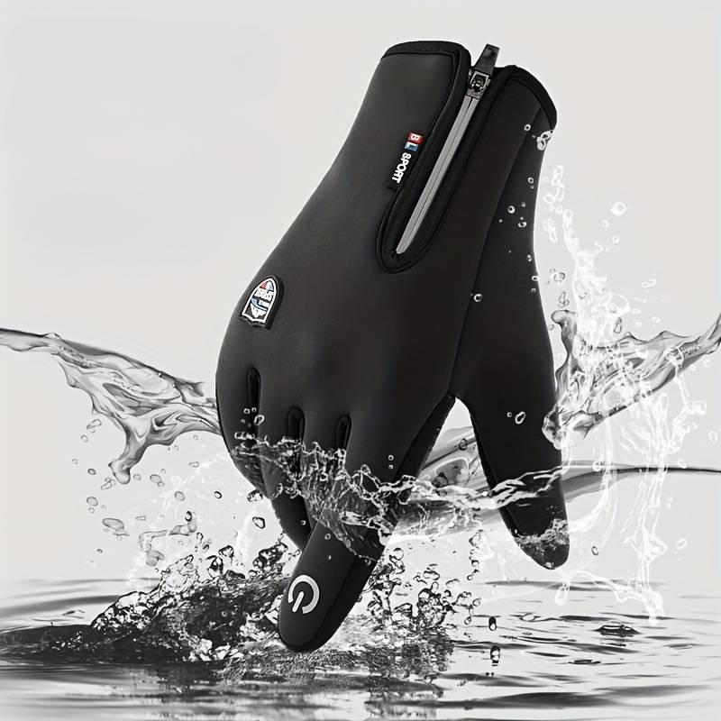 Outdoor Heated Gloves Windproof and Waterproof with Plus Velvet