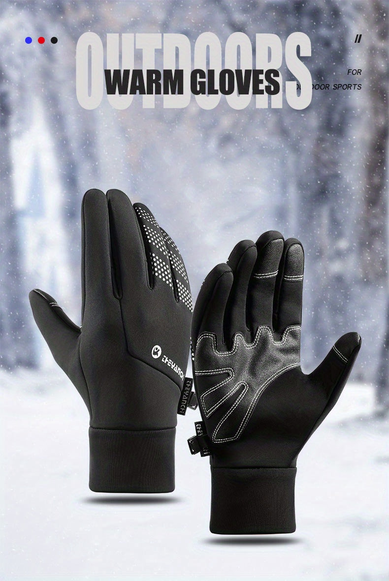 Waterproof Warm Touch Screen Gloves For Running Cycling Driving Skiing