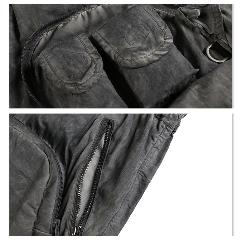 Retro Tide High Arcade Multi-pocket Casual Men's Shorts