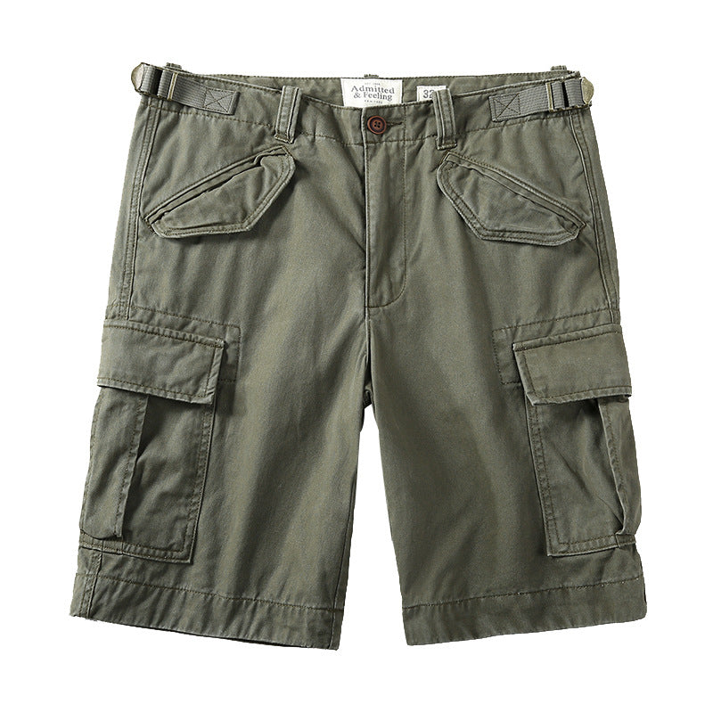 Casual Cotton Elastic Camouflage Men's Cargo Shorts