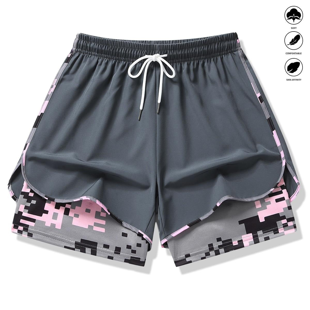3-pack Women’s Casual Athletic Shorts With Built-in Liner