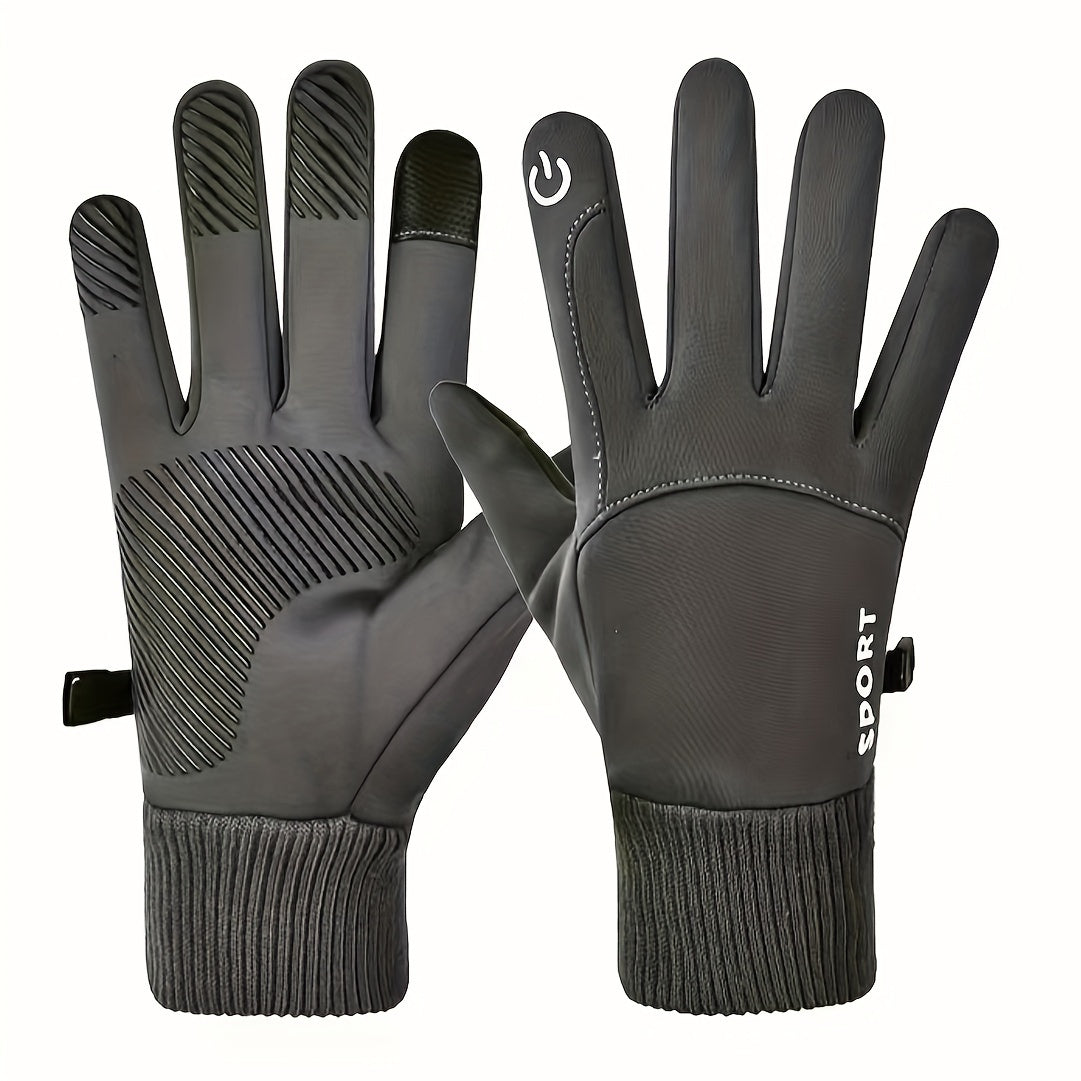 Crestsport™ Outdoor Touch Screen Waterproof  Anti Slip Warm Full Fingers Gloves