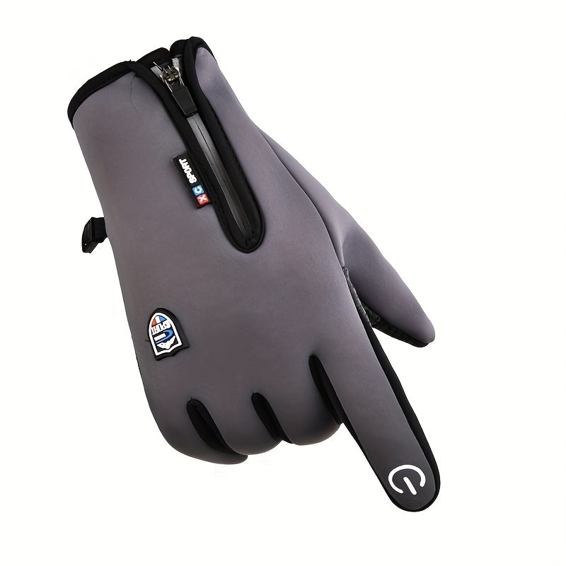 Outdoor Sports Gloves Short Plus Velvet Windproof Waterproof