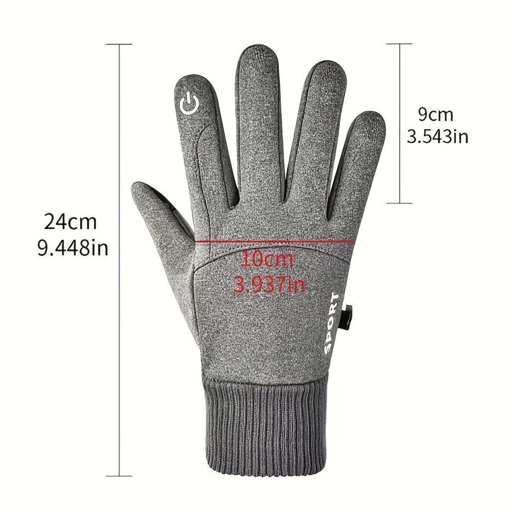 Outdoor Touch Screen Waterproof  Anti Slip Warm Full Fingers Gloves