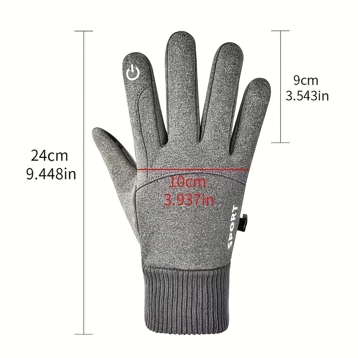 Outdoor Touch Screen Waterproof  Anti Slip Warm Full Fingers Gloves