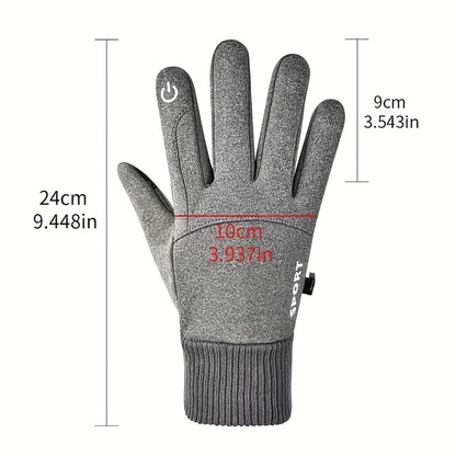 Crestsport™ Outdoor Touch Screen Waterproof  Anti Slip Warm Full Fingers Gloves