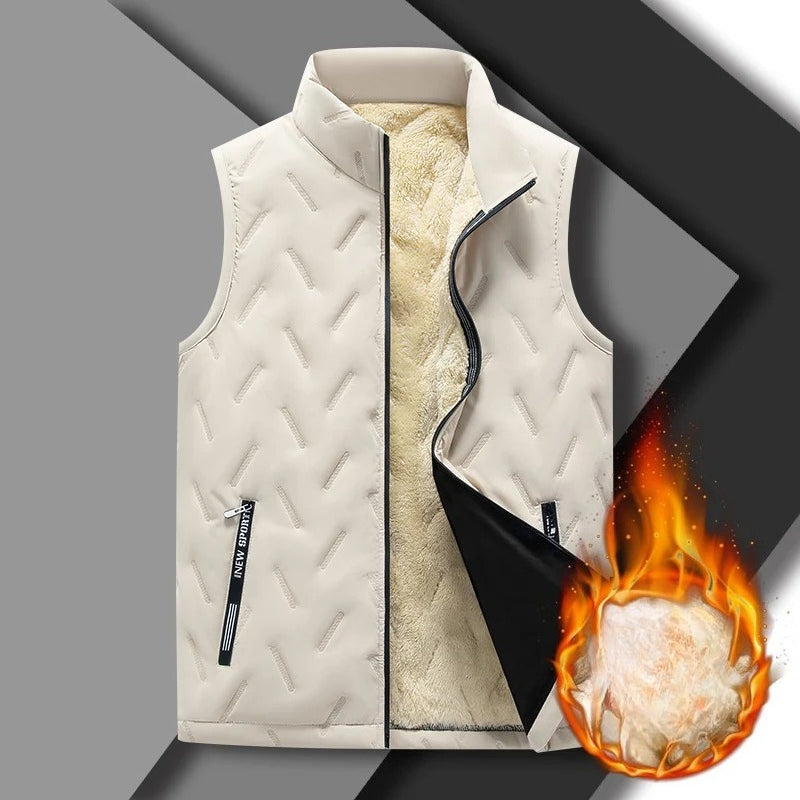 Unisex Thermal Fleece-Lined Quilted Vest