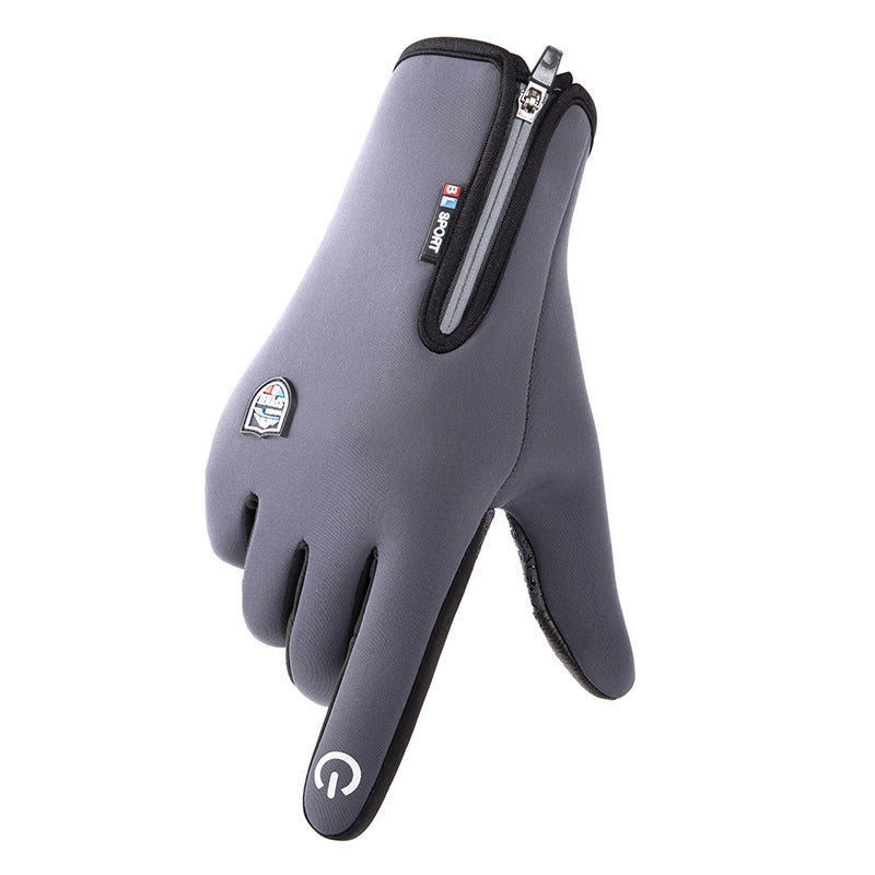 Outdoor Heated Gloves Windproof and Waterproof with Plus Velvet