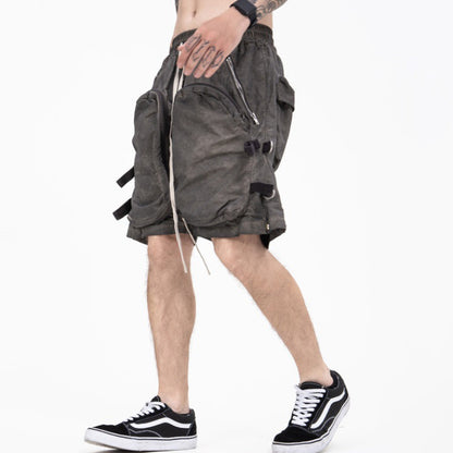 Retro Tide High Arcade Multi-pocket Casual Men's Shorts