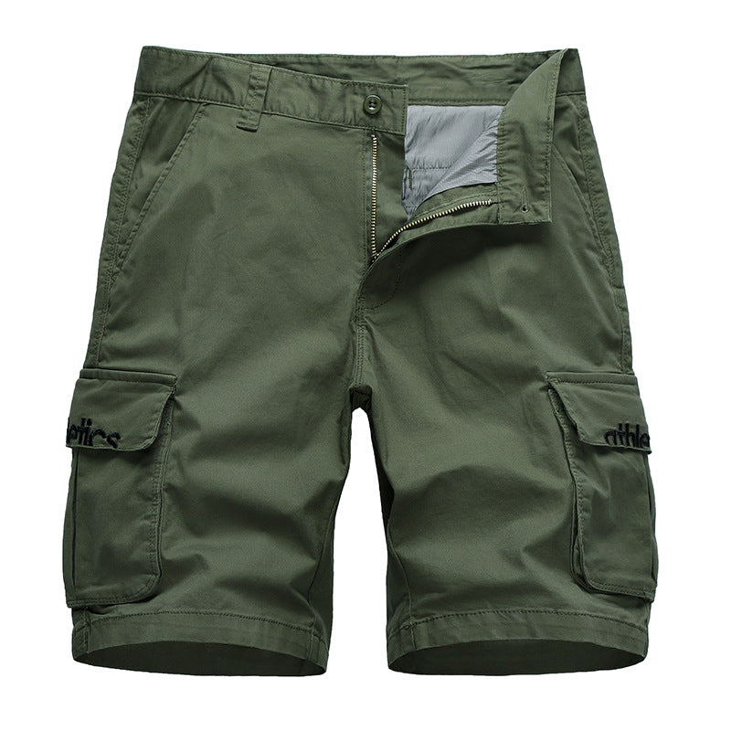 Loose Embroidered Pocket Men's Shorts