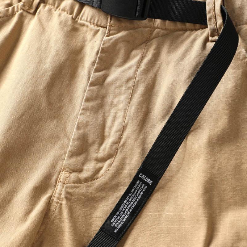 Casual Camo Panel Pocket Utility Style Men's Shorts