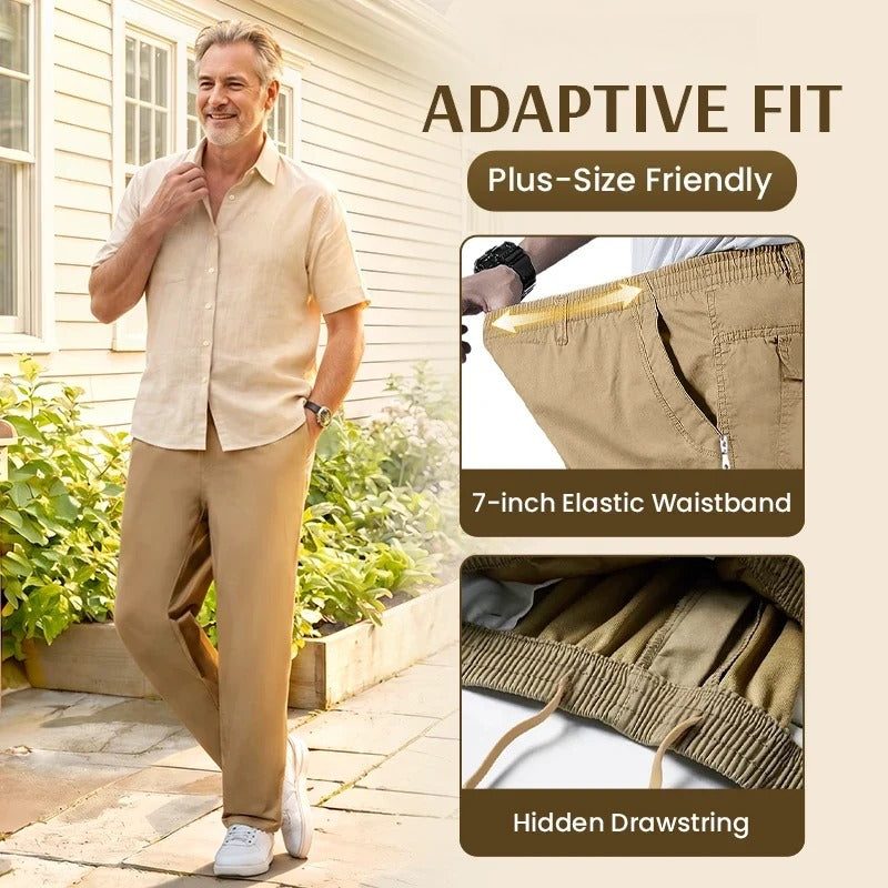 EaseTactic - Flex Fit Zipper-Pocket Durable Pants