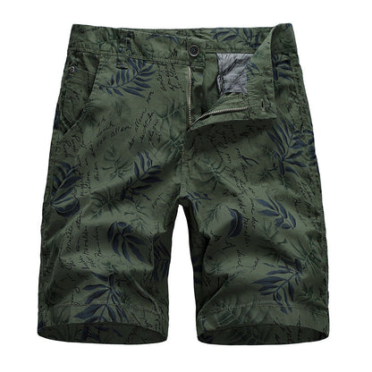 New Men's Leaves Printed Beach Shorts