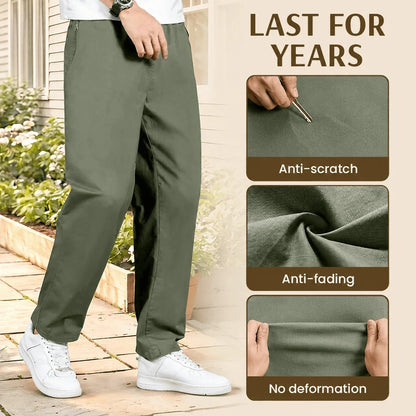 EaseTactic - Flex Fit Zipper-Pocket Durable Pants