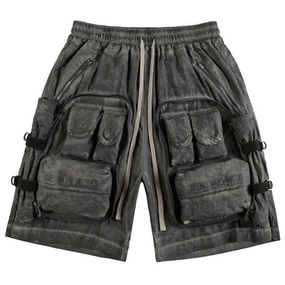 Retro Tide High Arcade Multi-pocket Casual Men's Shorts