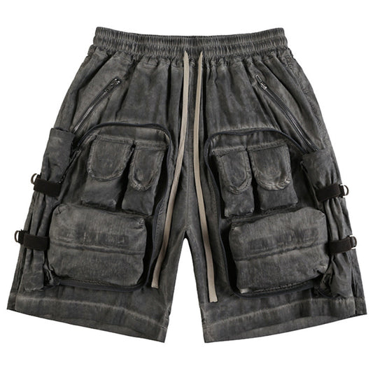 Retro Tide High Arcade Multi-pocket Casual Men's Shorts
