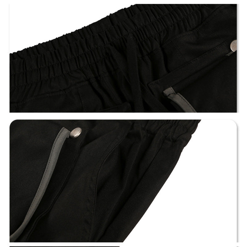 Multi-Pocket Functional Workwear Loose Casual Drawstring Men's Trousers