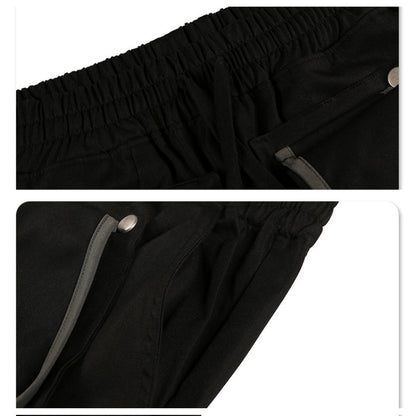 Multi-Pocket Functional Workwear Loose Casual Drawstring Men's Trousers