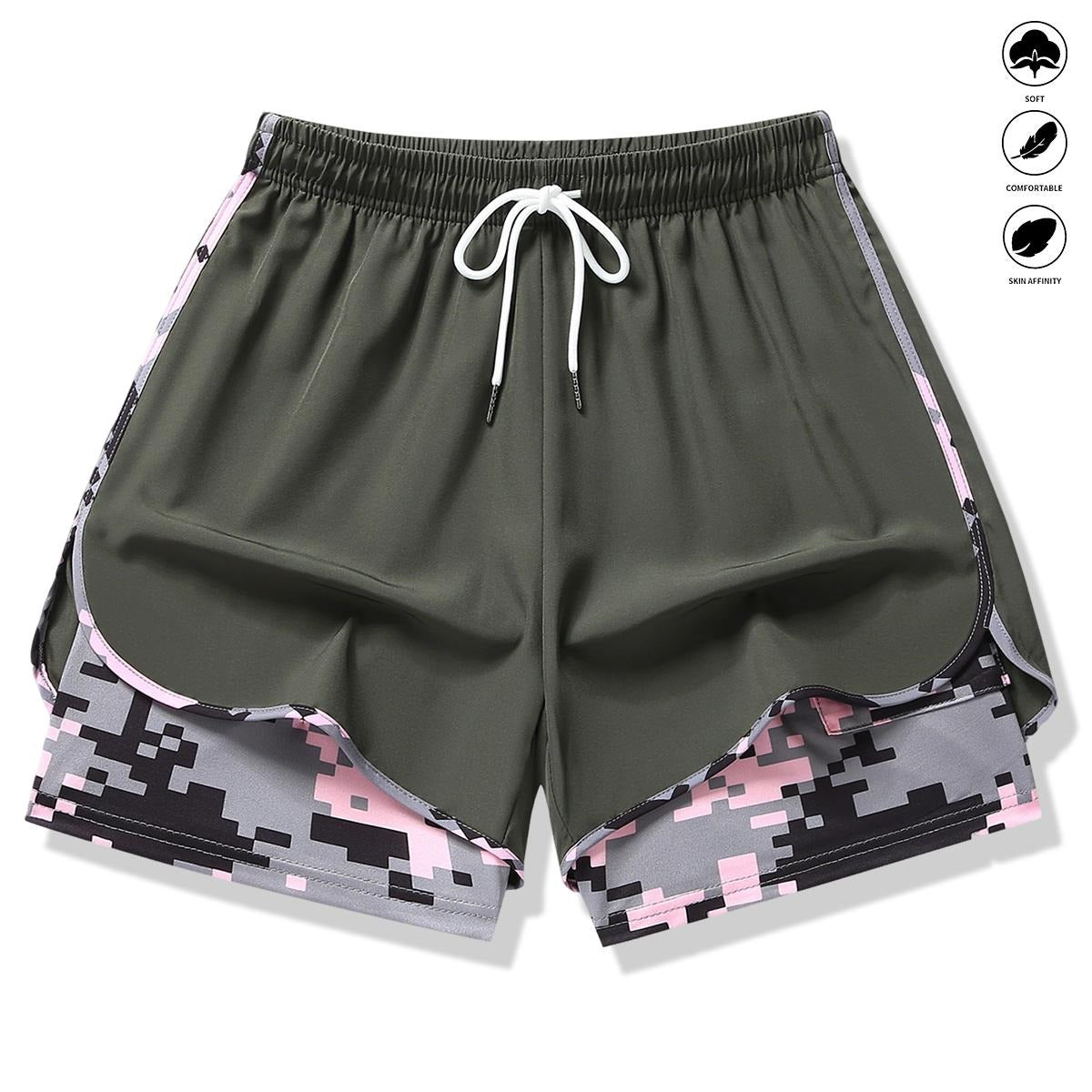 3-pack Women’s Casual Athletic Shorts With Built-in Liner