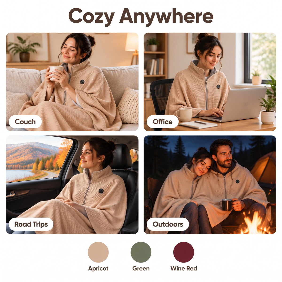 CrestSport™ Heated Wearable Blanket Wrap