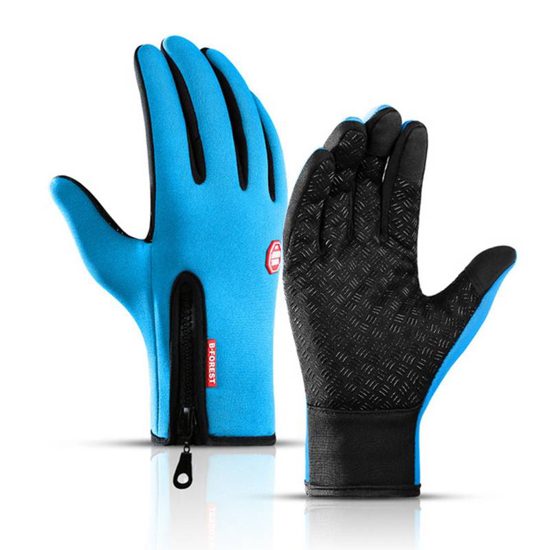 Outdoor Sports Gloves Short Plus Velvet Windproof Waterproof