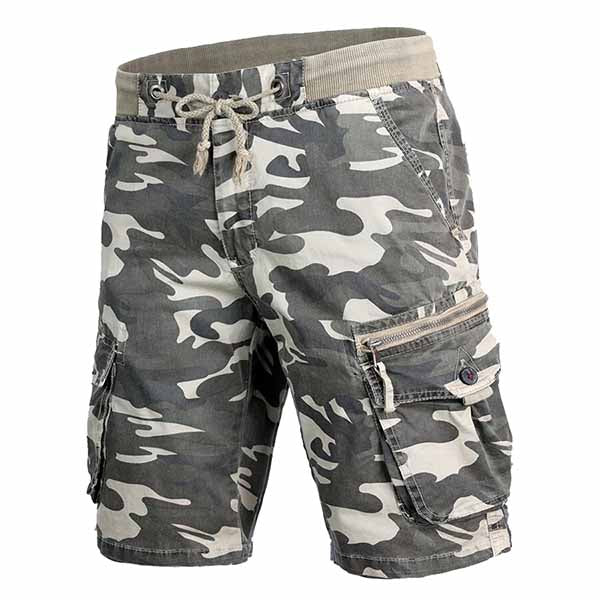 Elastic Waist Strap Design Camo Men's Shorts