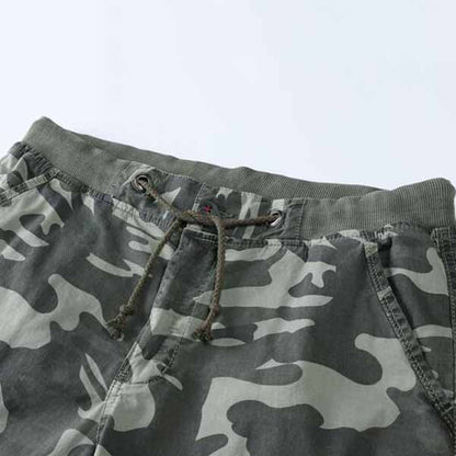 Elastic Waist Strap Design Camo Men's Shorts