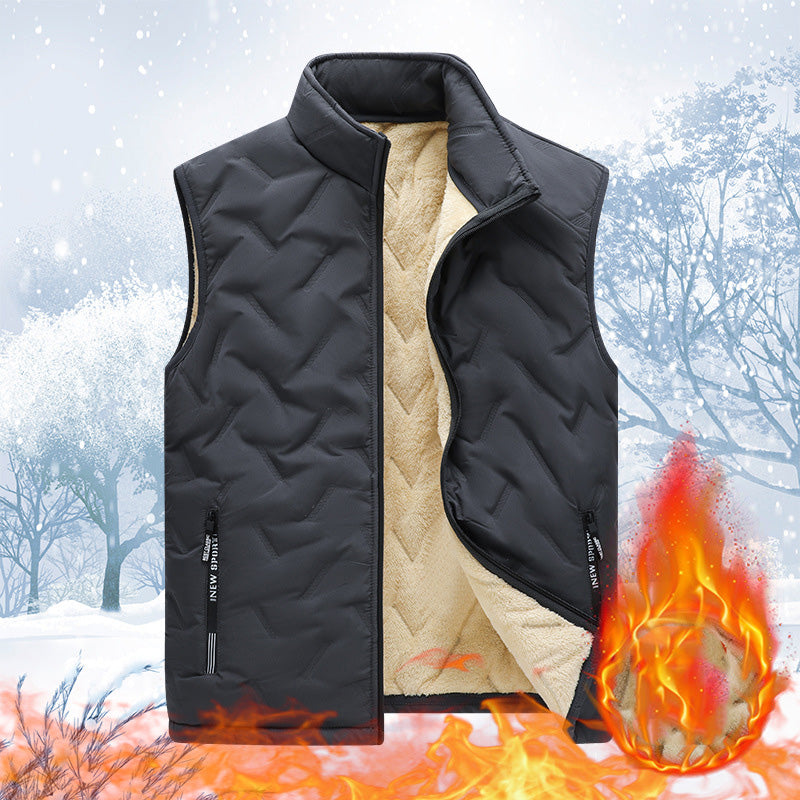 Unisex Thermal Fleece-Lined Quilted Vest