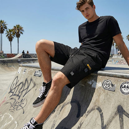 Men's Casual Cargo Shorts with Drawstring Waist
