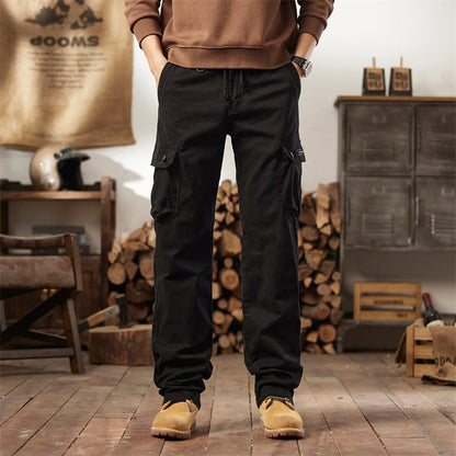 👖 50% OFF NOW! 🛠️ Men's Cotton Cargo Tactical Pants – Multi-Pocket, Reinforced Construction & Adjustable Waist 🔧