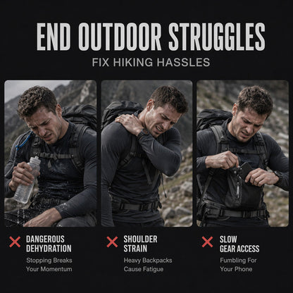 🔥50% OFF🔥Front & Back Cycling Vest Pack for Men – Hydration Ready, 3L Storage, Breathable Mesh 🏃
