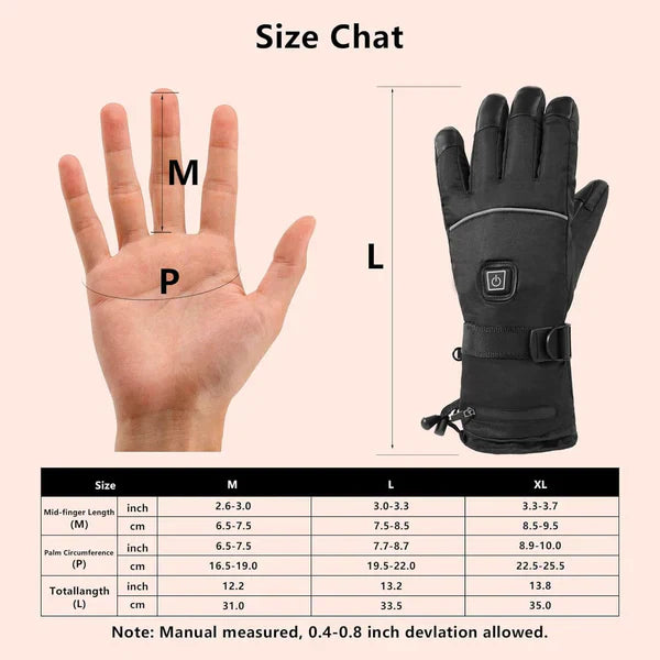 Crestsport™ Leather Rechargeable Heated Gloves