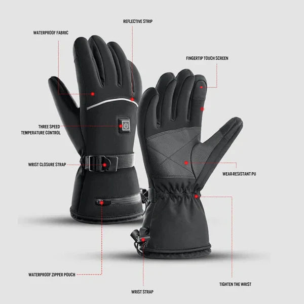 Crestsport™ Leather Rechargeable Heated Gloves