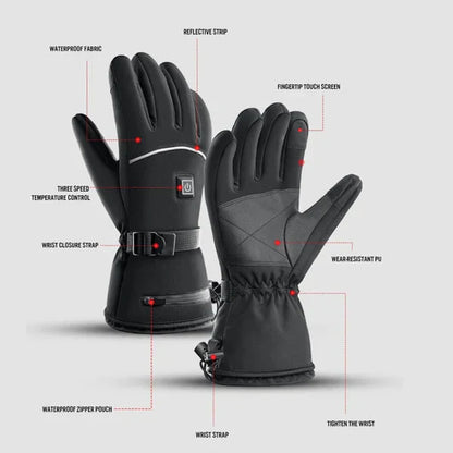 Crestsport™ Leather Rechargeable Heated Gloves