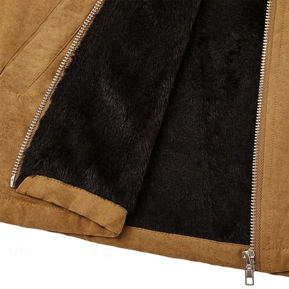 Men's Vintage Sherpa-Lined Full-Zip Hoodie | Fall & Winter Streetwear